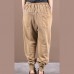 Autumn  Korean trousers with lace-up threaded mouth khaki ming casual pants