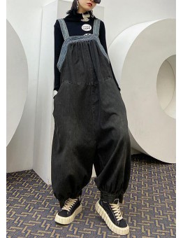 Denim overalls 2021 new fashion plus size casual nine-point lantern pants female summer jumpsuit