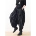 2021 Spring New Black Grey Striped High Waist Pants