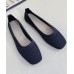 Top Quality Yellow Knit Cotton Fabric Flat Feet Shoes For Women