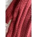 Chunky o neck thick Sweater fall Wardrobes Classy red Largo knitted dress