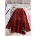 Fashion o neck baggy Sweater dresses Beautiful burgundy Tejidos knit dresses