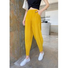 Natural Yellow Chiffon Harem Pants Summer