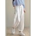 Unique White High Waist Chiffon Spring Pants