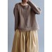 Pullover chocolate crane tops o neck casual sweaters