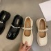 Beige Flats Faux Leather Boutique Buckle Strap Flat Feet Shoes