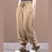 Autumn  Korean trousers with lace-up threaded mouth khaki ming casual pants