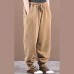 Autumn  Korean trousers with lace-up threaded mouth khaki ming casual pants