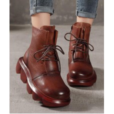 2021 Leather Ankle Boots In Brown