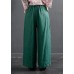 Retro Semi Elastic Waist Wide Leg Pants Women's New Spring Casual Hemp Color Pants